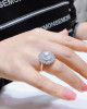 Diamond Flower & Japanese  Akoya Pearl Ring 