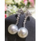 AAAA+, VENUS, White South Sea Pearls and Diamond Earrings 