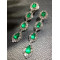 Diamond Drop Emerald Earrings 