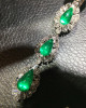 Diamond Drop Emerald Earrings 