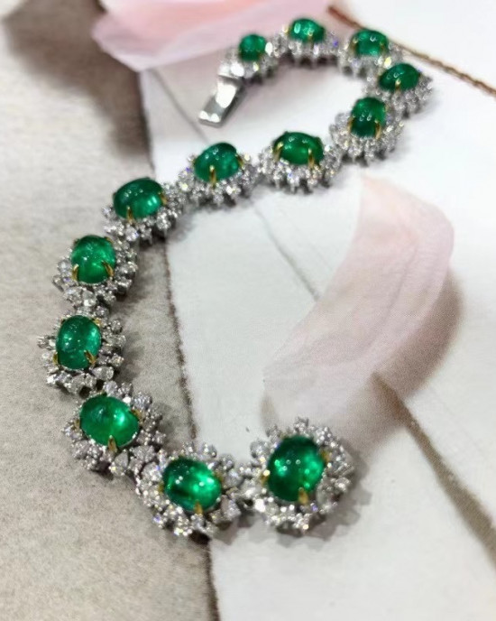 Emerald and Diamond Bracelet 