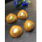 Keshi Golden South Sea Pearls and Diamond Earrings 