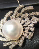 AAAA+, White South Sea Pearls and Diamond Pendant