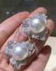 Floral White South Sea Pearl and Dazzling Diamond  Ring & Pendant