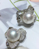 Floral White South Sea Pearl and Dazzling Diamond  Ring & Pendant