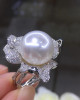 Floral White South Sea Pearl and Dazzling Diamond  Ring & Pendant