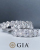 2.1 Carat Oval Diamond Eternity Ring GIA Certified 