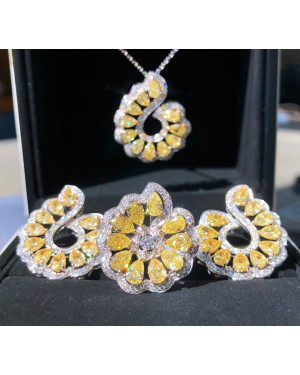 Fancy Yellow Diamond Set 