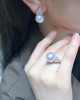 AAAA+, VENUS, Australia White South Sea Pearls and Diamond Earrings